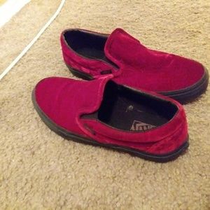 Red velvet Vans